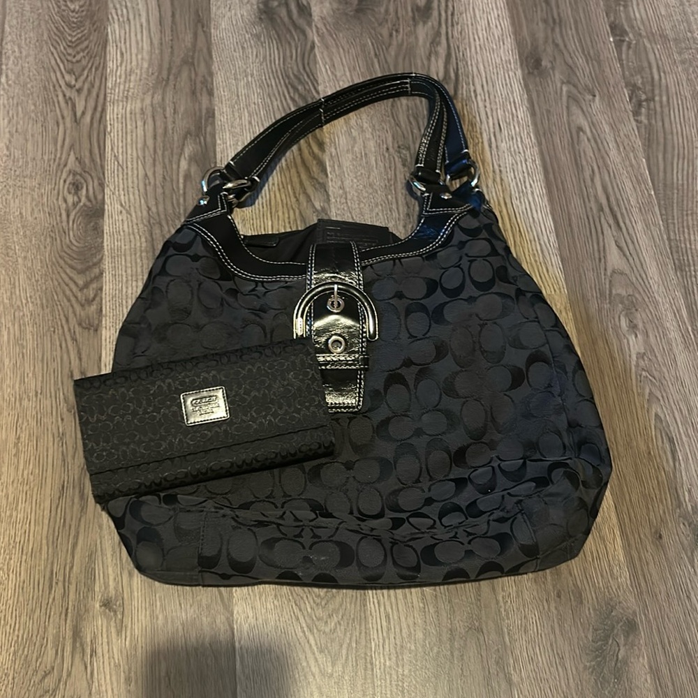 Coach bag with a wallet